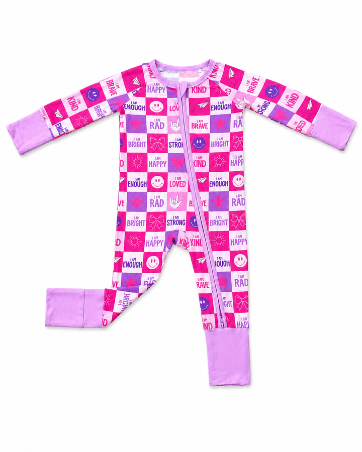 Dream Big Affirmation Pajamas (G)- Zippy Romper PREORDER