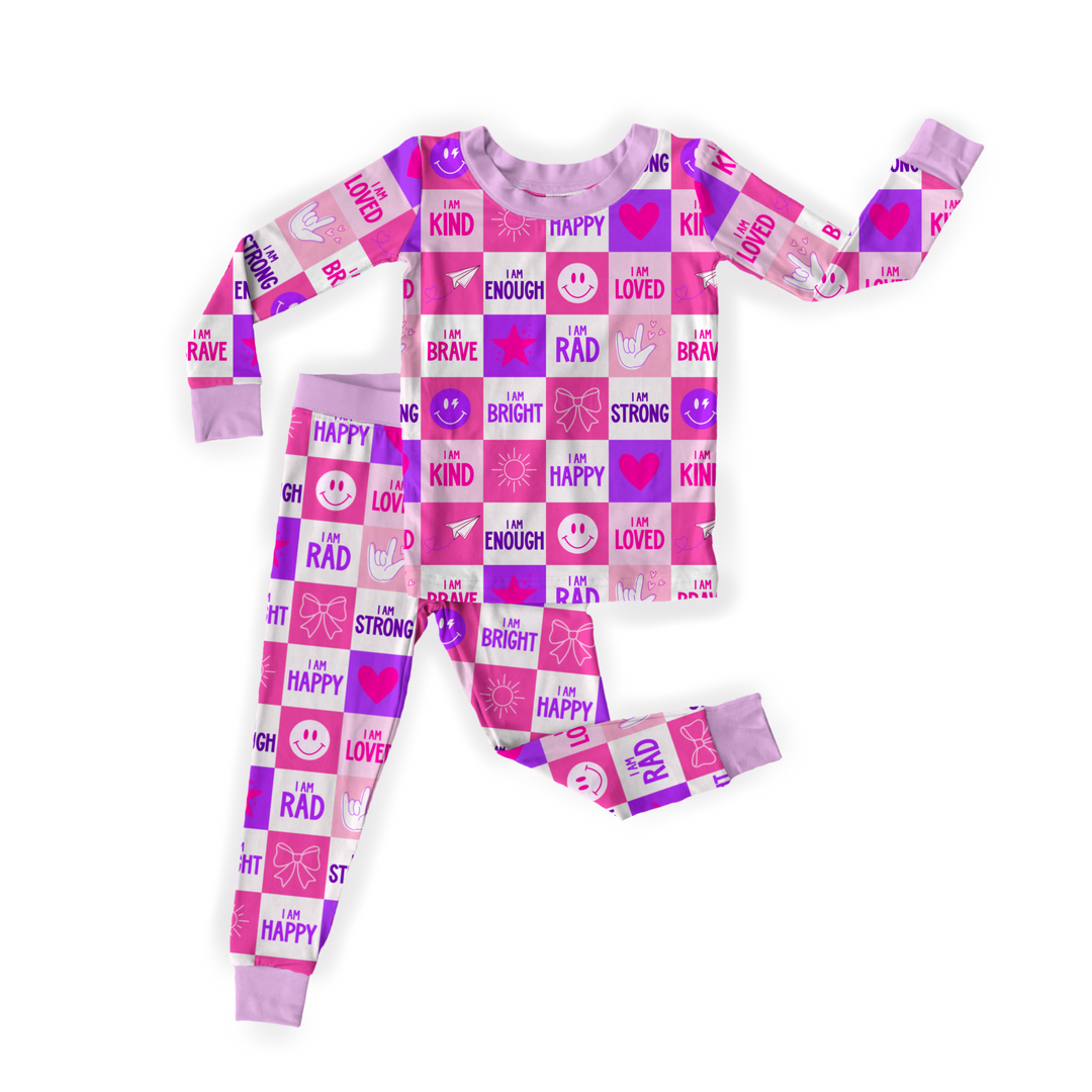 Dream Big Affirmation Pajamas- 2 piece set (G) PREORDER