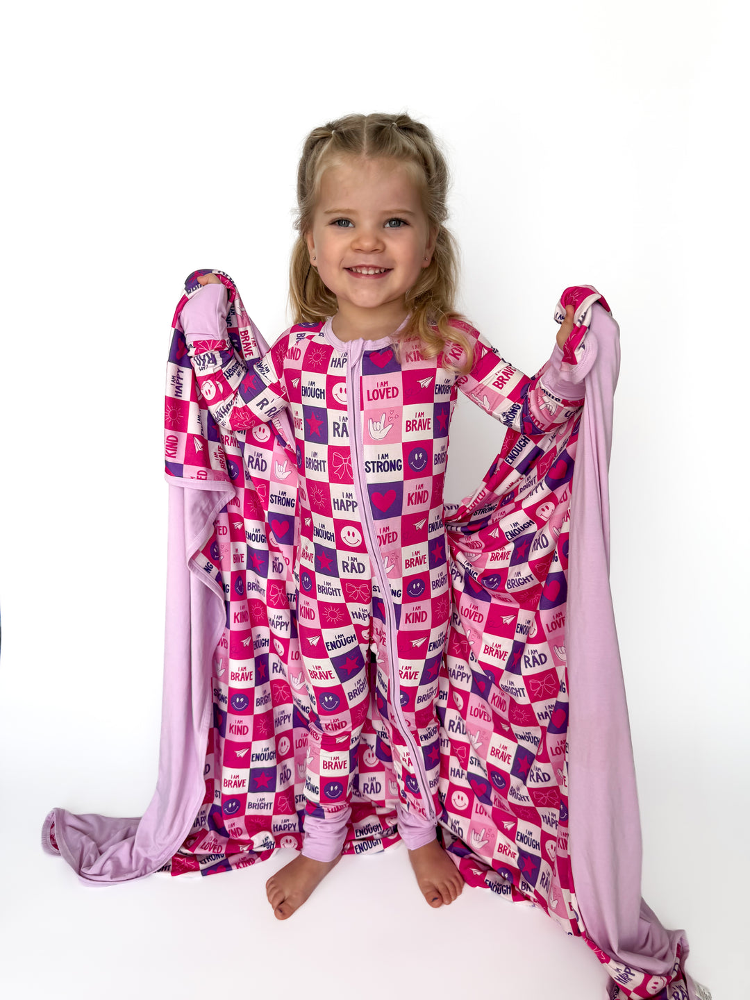 Dream Big Affirmation 50x50 blanket pink