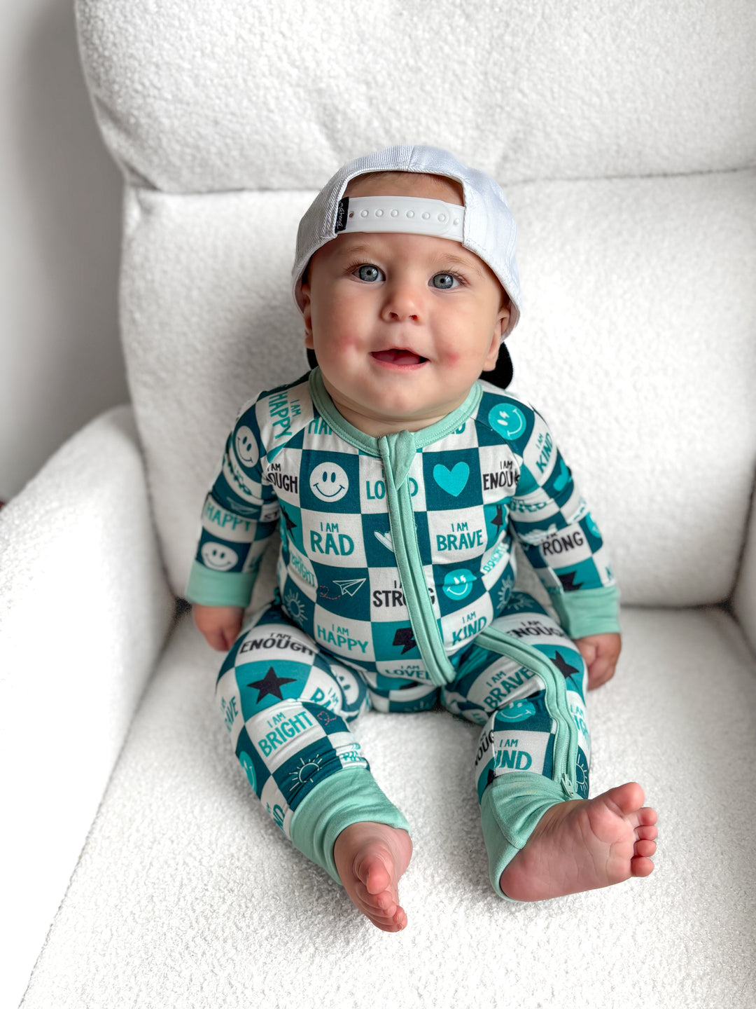 Dream Big Affirmation Pajamas (B)-Zippy Romper PREORDER