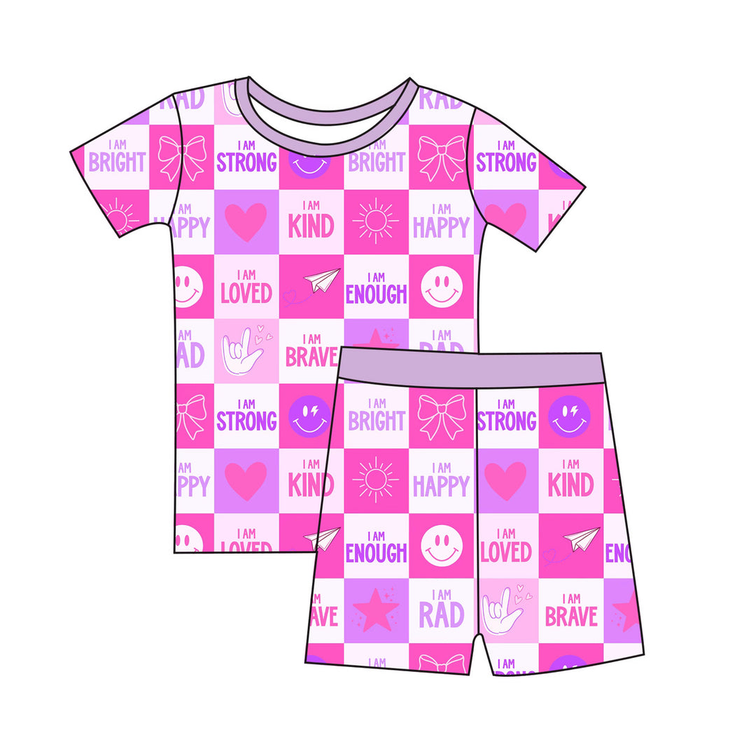 Dream Big Affirmation Pajamas- 2 piece short set (G)- PREORDER