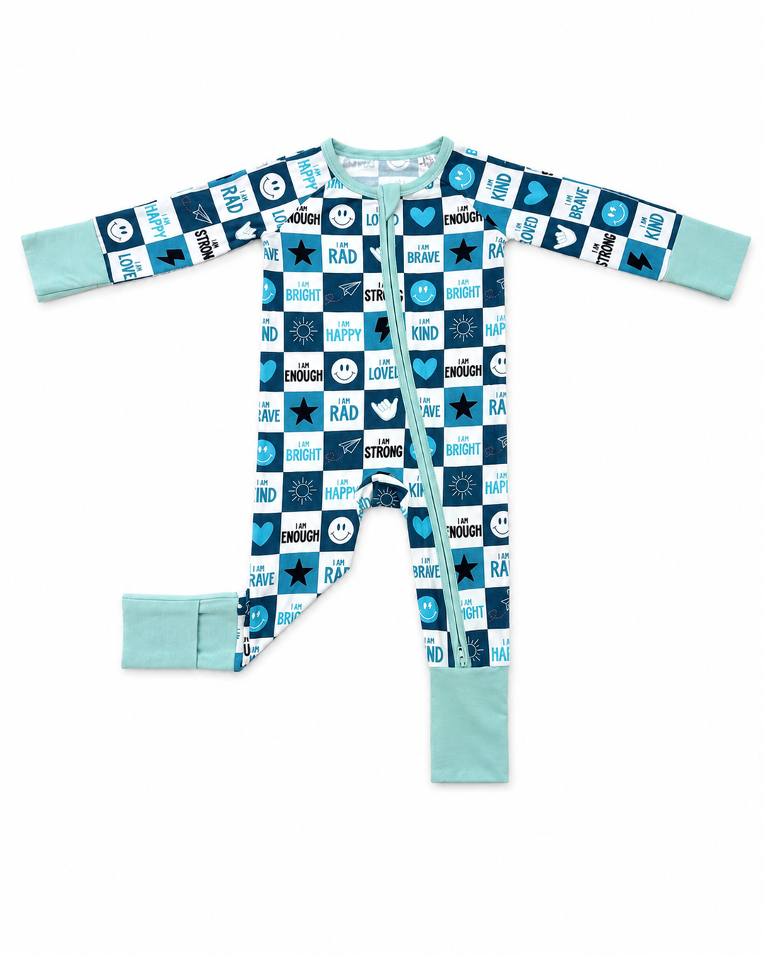 Dream Big Affirmation Pajamas (B)-Zippy Romper PREORDER
