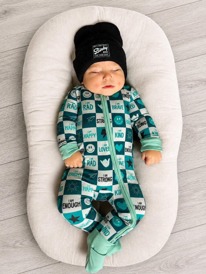 Dream Big Affirmation Pajamas (B)-Zippy Romper PREORDER